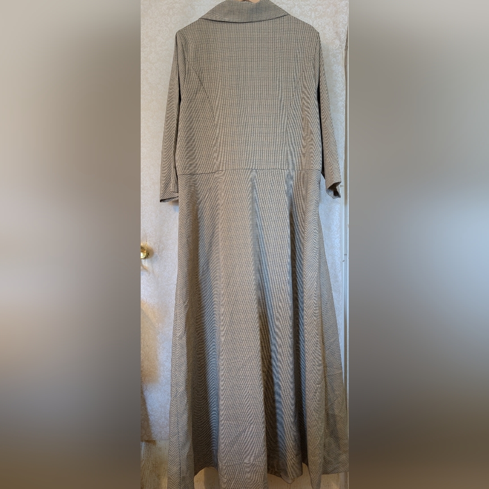 eShakti Full Length Plaid Coat Sz.2X-22W - Picture 4 of 17